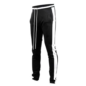 2021 Mens Hip Hop Premium Slim Fit Track Pants - Athletic Jogger Bottom with Side Taping