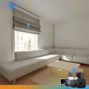 Custom Motorized Blackout Smart Control Roman Blinds With Remote Control Smart Home WiFi Tuya Alexa For Windows