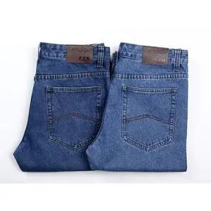 Men's Jeans High Waist Loose Comfortable Straight Jeans Autumn and Winter Thick Large Size Denim Pants for Men