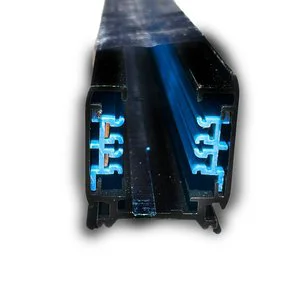 3 Meter Black Commercial Track Light Guide Track Only Square Design to Control 3 Groups of LED Lights in the Same Ceiling Bar
