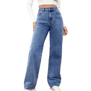 Baggy Blue Women Jean Trousers Vintage Breathable Streetwear High Waist Denim Pants Distressed Skinny Women Denim Jeans Pants
