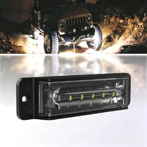DC 12/24V Amber LED Strobe Light IP65 Waterproof Emergency Light with Multi-Head Synchronization for Truck and Vehicles