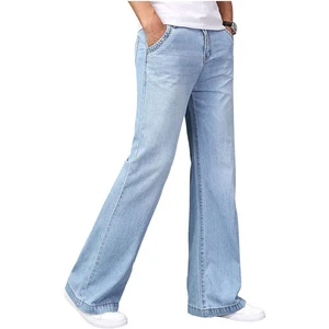 Men Flared Pants Wide Leg Jeans Denim Clothes Boot Cut Flare Jean Light Washed for Men's 2026