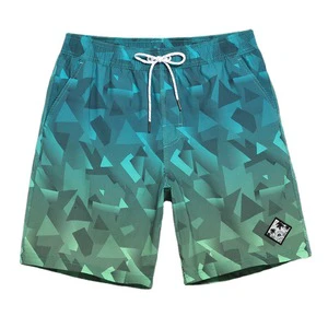 Wholesale Quick Dry Couples Swim Trunks Geometric Camo Mesh Anti-Embarrassment Liner Loose Drawstring Beach Honeymoon Shorts