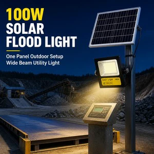 Warm White Highlight ABS+Glass Stadium Motion Sensor Outdoor Security IP66 Waterproof LED 30-400w Solar Reflector Flood Light