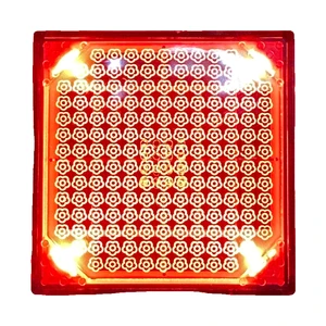 LED Solar Brick Light Waterproof IP67 Outdoor Plastic Floor Tile 10*10cm RGB Color Underground Lights
