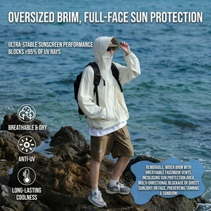 Outdoor Mountain-style Waterproof and Breathable Sun protection Clothing, UV-protective Skin Suit with Cooling Sensation