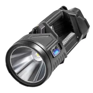 Factory Wholesale High Quality USB Output Solar Type-c Charging Three Source Light Plastic Hand Lamp With Power Display