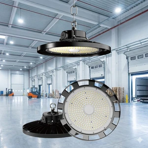 High Efficiency 200LmW IP65 IK08 100000H Long Life LED High Bay Light For Warehouse Factory Workshop Lighting