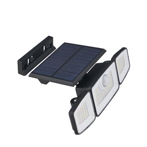 New Three Heads Led Solar Sensor Lights Outdoor Waterproof Garden Wall Mounted Lighting