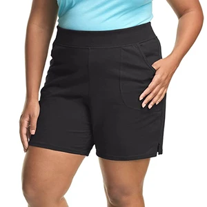 Wholesale Women Plus Size High Waist Elastic Waist Quick Dry Breathable Polyester/Cotton Summer Casual Running Shorts Custom