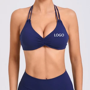 Hot Selling High Support Tight Double Adjustable Buckle Neckband Training Gym Yoga Fitness Women Sports Bra