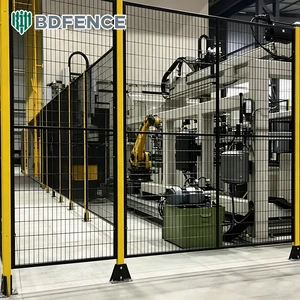 Heavy - Duty Galvanized Mesh Robot Protective Barrier With Reinforced Corners Ideal For High - Stress Industrial Operations