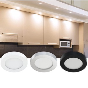 Adjustable Under Cabinet LED Puck Lights - CCT 3000K-6000K & Dimmable, ETL Listed, for Kitchen & Wardrobe