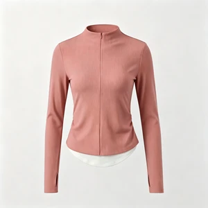 Customized Plus Size Two-Piece Women's Yoga Fitness Top Breathable Fast Drying High Elasticity Skinny Fit Casual Slimming