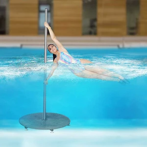 New Style HM HM-594 Silver Stainless Steel Underwater Equipment Swimming Pool Dance Pole-Portable for Pole Dance 90kg