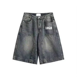 Wholesale High Quality Blank Denim Shorts Summer Men's Stretch Short Jeans Wash Denim Shorts