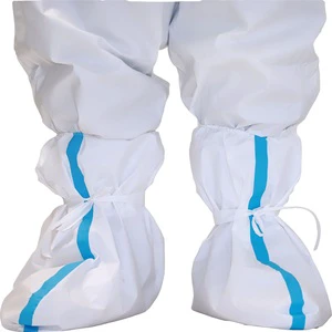 Wholesale Disposable Boot Covers Safety Long Shoes Protector Cover Anti Slip Waterproof 43GSM