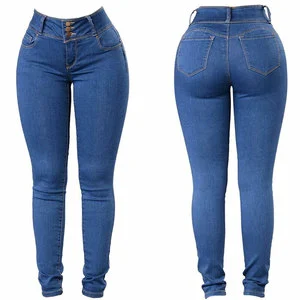 Plus Size Women's Mid Waist Wide Leg Loose Fit Jeans Dark Blue Button Fly Stonewashed Full Length Casual Summer
