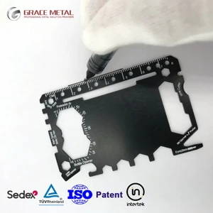 46 In 1 Credit Card Multi Tool EDC Customize Logo Custom Pocket Multitool Wallet Beer Bottle Opener Pocket Knife Multi Tool Card