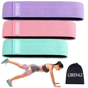 LIBENLI Resistance Band Set Non Slip Cloth Exercise Bands To Workout GlutesThighs & Legs Fitness Yoga Pilates Resistance Bands