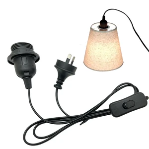 HM HM-201 E27 Bulb Socket 2 Pin CEE/IEC Plug Hanging Lantern Lamp Cord with On/Off Switch Copper/PVC 1.5m for Home Appliance