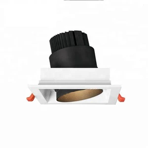 High Power Custom logo 360 Degree Adjustable 15w 25w 35w 9w 1 2 3 4 Heads Lamp Adjustable Recessed Cob Led Grille Light