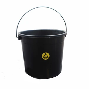 YP-B022 SMT Industrial Trash Can/ESD Antistatic Dustbin/Cleanroom Black Waste Bin