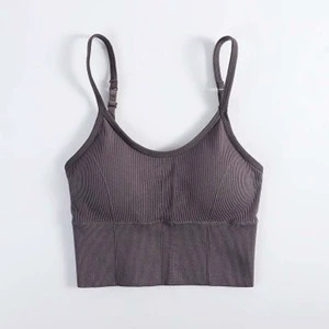 Back Bra Lingerie Sexy Sling Gathered Steel Ring Wraps Adult Sports Tank Top for Women Yoga Fitness Breathable