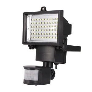 Outdoor Security Light With Motion Detector Sensor Solar Power 60 LED Flood Lights Home