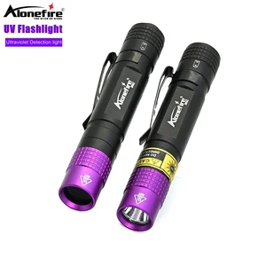 SV62 365/395nm Uv Flashlight Blacklight Mini Ultraviolet Torch Money Pet Urine Invisible Ink Marker Stain Scorpion Detector Lamp