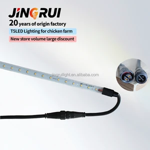 Poultry LED Lamps T5 Model PC Material Layer Broiler Breeder 3500K-5000K Warm Blue Red Light Dimmable IP67 Flicker Free
