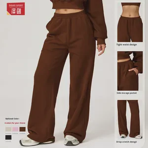 Autumn Winter Cross-Border High-Waisted Sweatpants 4507 Outdoor Casual Sports Running Trousers Wide-Leg Slimming Active Bottoms