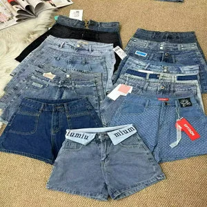 2Dollar Model FYK061 Shorts Size M-2XL Ladies Casual Summer Mid Waist Stretchy Denim Women's Booty Sport Shorts With Patterns