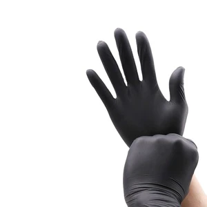 Hot Sell Disposable Nitrile Gloves Black Gloves 100pcs Box for Examination Work Safety Powder Free