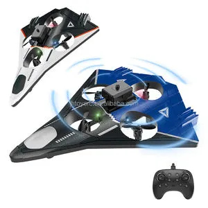 Obstacle Avoidance RC Plane Altitude Hold 360° Flip Airplane Rechargeable Batteries Fly Toy Jet RC Plane with LED Light