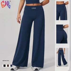New Yoga Pants Women Straight Wide Leg Casual Versatile Outdoor Fitness Long Trousers