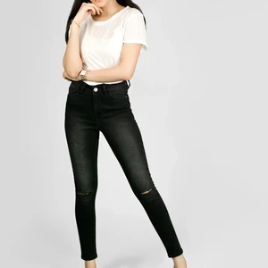 2026 Hot Sale Casual Slim Women's Denim Jeans for Women Mid Waist Skinny Pencil Stretch Breathable Denim Pants Dark Wash