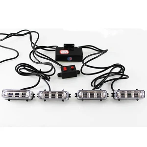 New Condition Lighthead Tir Linear4 LED Warning Flasher Strobe Grille Light Kit