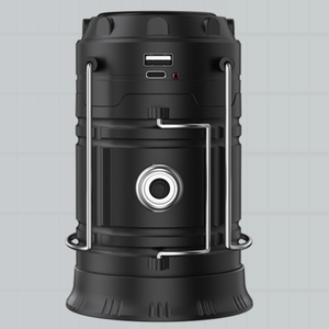 SOLO WILD Collapsible Portable Led Camping Lantern Lightweight Waterproof Solar Usb Rechargeable Led Flashlight Emergency Light