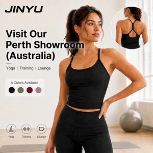Wholesale OEM Non-Toxic Yoga Tank Top AU Local Showroom Cash Women U-Neck Racerback Crop Vest Australia