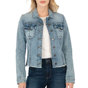 denim jacket Latest Fashion Women's Denim Jackets Plain Design Women Casual Long Sleeve Denim Jeans Jackets Reasonable Price
