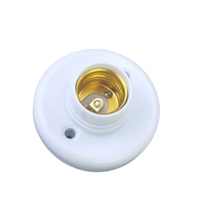 E27 White Ceiling Light Lamp Bulb Socket Plastic Screw Cap Base Stand with Convenient Accessory for Home Lighting