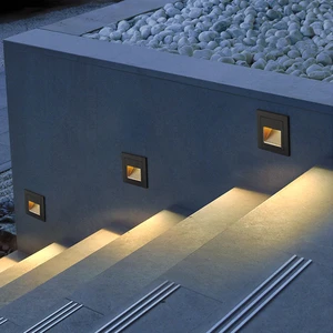 Outdoor Led Embedded Footlight 3W Stair Corridor Wall Lamp Sensing Step Light With Motion Sensor