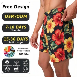 Top-Rated Men's Board Shorts Water Sports Breathable Lightweight Swim Shorts for Beach Shorts Sublimation Swim Trunks