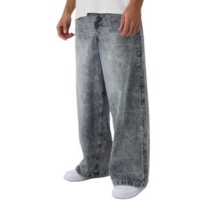 Custom Designer High Waist Loose Oversized Baggy Fit Dark Blue Plus SizeJeans Pants Denim Pants Baggy Jeans Pants for Men's
