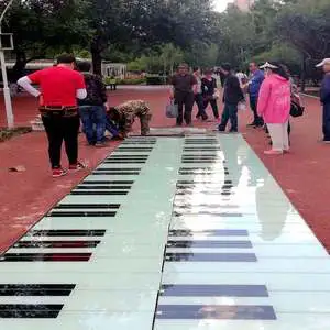 LED Piano Induction Brick Lights Outdoor Garden Amusement Equipment Interactive Ground Network Stair Step Lights IP65 Stainless