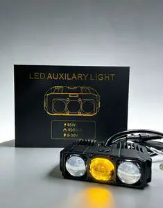 FDN Universal 12V 6000K 100W 10000 Lumens IP68 LED Grille Spot Light with Hi/Low Beam for Off-Road Vehicles 3 Led