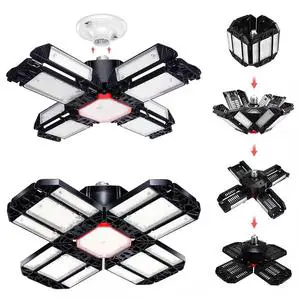 New Design Premium 150W LED Deformed Portable Eight-leaf Lamp High Lumen Overhead Garage Ceiling Lighting for Barber Shop DC