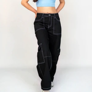 High Quality Women's Denim Jeans Trousers Hollow Organic Cotton Quick Dry Breathable Summer Streetwear Black Color OEM Service